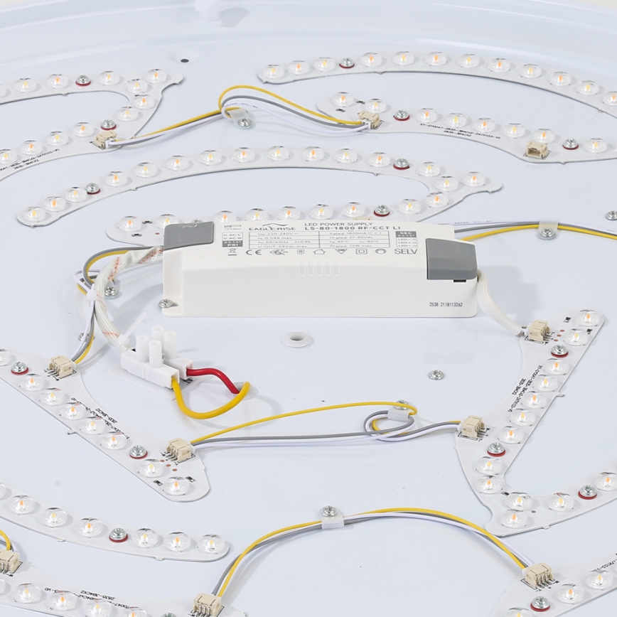 Brilagi - Plafonieră LED WOODROUND LED/70W/230V 3000/4000/6000K Ø 80 cm, finisaj lemn, CRI 90