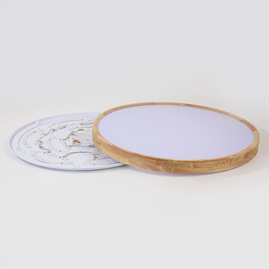 Brilagi - Plafonieră LED WOODROUND LED/70W/230V 3000/4000/6000K Ø 80 cm, finisaj lemn, CRI 90