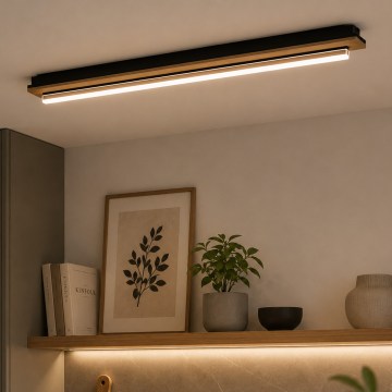 Brilagi - Plafonieră LED WOODY FLAT LED/25W/230V stejar/negru