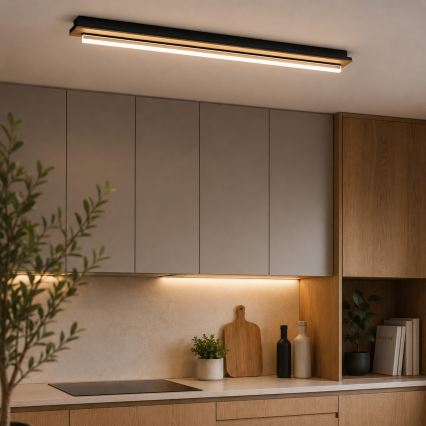 Brilagi - Plafonieră LED WOODY FLAT LED/25W/230V stejar/negru