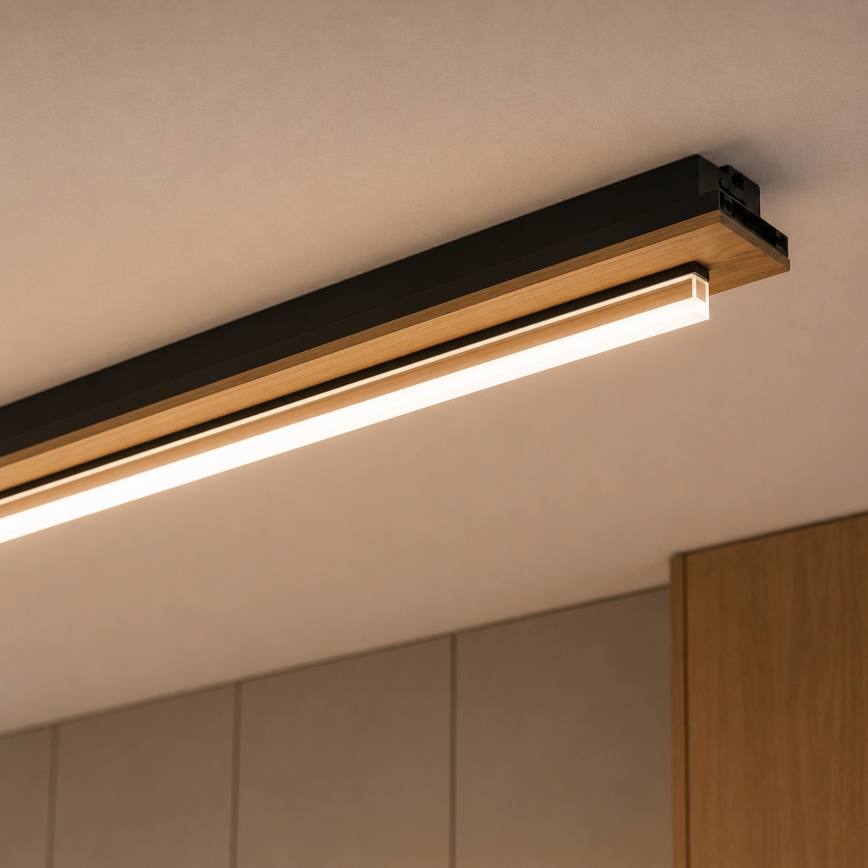 Brilagi - Plafonieră LED WOODY FLAT LED/25W/230V stejar/negru