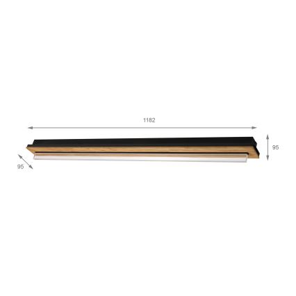 Brilagi - Plafonieră LED WOODY FLAT LED/25W/230V stejar/negru