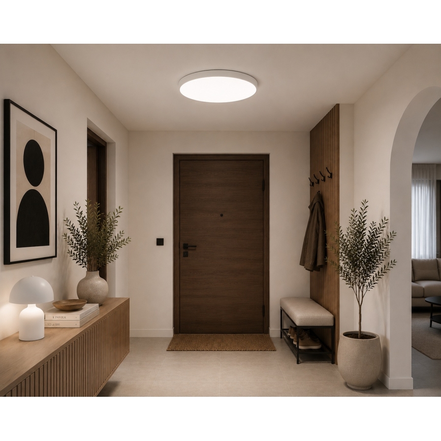 BRILAGI - Plafonieră LED ZENNA pentru baie, 36W, 230V, Ø 42 cm, IP44, albă