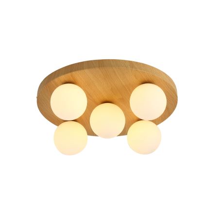 Brilagi - Plafonieră LUND WOOD 5xG9/9W/230V, Ø 40 cm, lemn