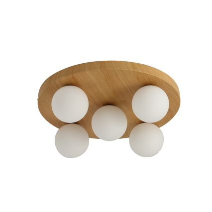 Brilagi - Plafonieră LUND WOOD 5xG9/9W/230V, Ø 40 cm, lemn