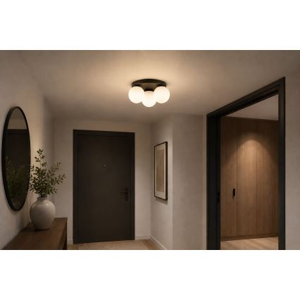 Brilagi - Plafonieră MILO 3xE27/60W/230V, diam. 35 cm, neagră