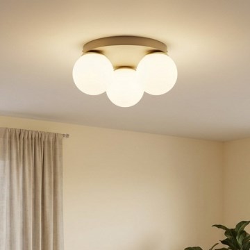 Brilagi - Plafonieră MILO ECRU 1xE27/60W/230V diam. 15 cm bej/auriu