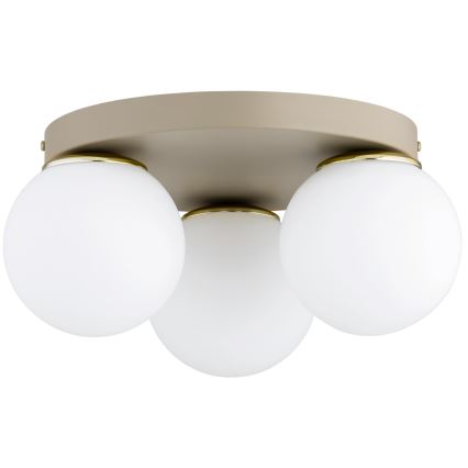 Brilagi - Plafonieră MILO ECRU 1xE27/60W/230V diam. 15 cm bej/auriu