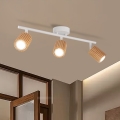 Brilagi - Plafonieră MODERN WOOD cu 3 spoturi, GU10/8W/230V, lemn/alb
