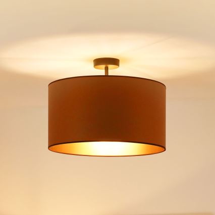Brilagi - Plafonieră OREGON ROLLER VEGE 1xE27/15W/230V diametru 45 cm, maro