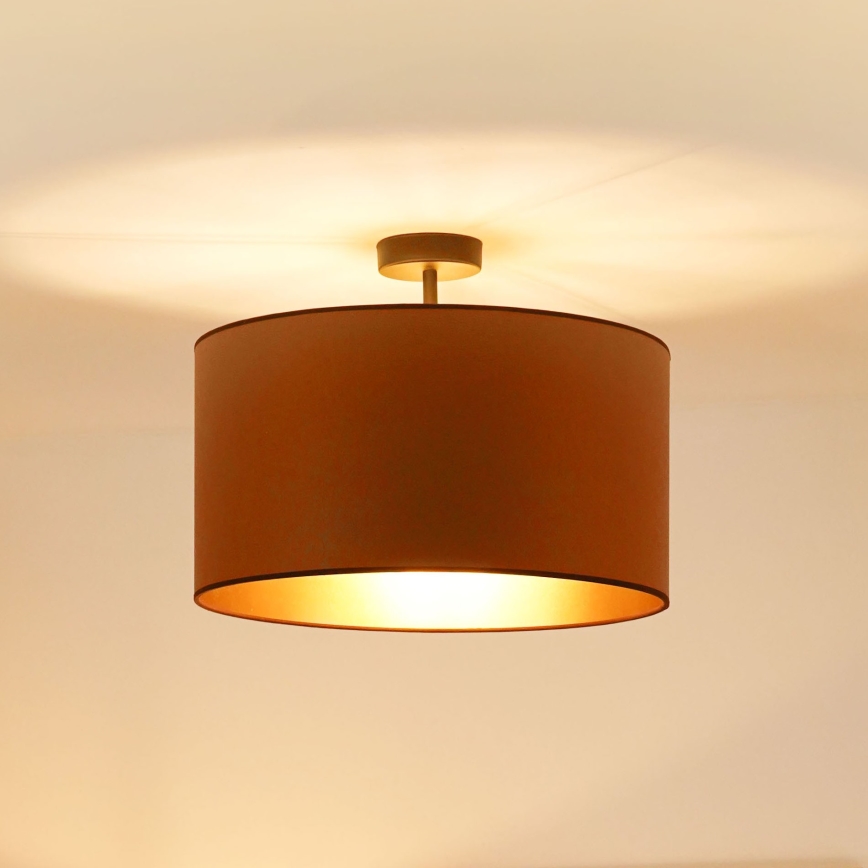 Brilagi - Plafonieră OREGON ROLLER VEGE 1xE27/15W/230V diametru 45 cm, maro