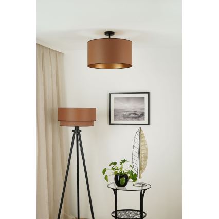 Brilagi - Plafonieră OREGON ROLLER VEGE 1xE27/15W/230V diametru 45 cm, maro