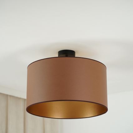 Brilagi - Plafonieră OREGON ROLLER VEGE 1xE27/15W/230V diametru 45 cm, maro