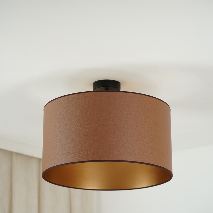 Brilagi - Plafonieră OREGON ROLLER VEGE 1xE27/15W/230V diametru 45 cm, maro