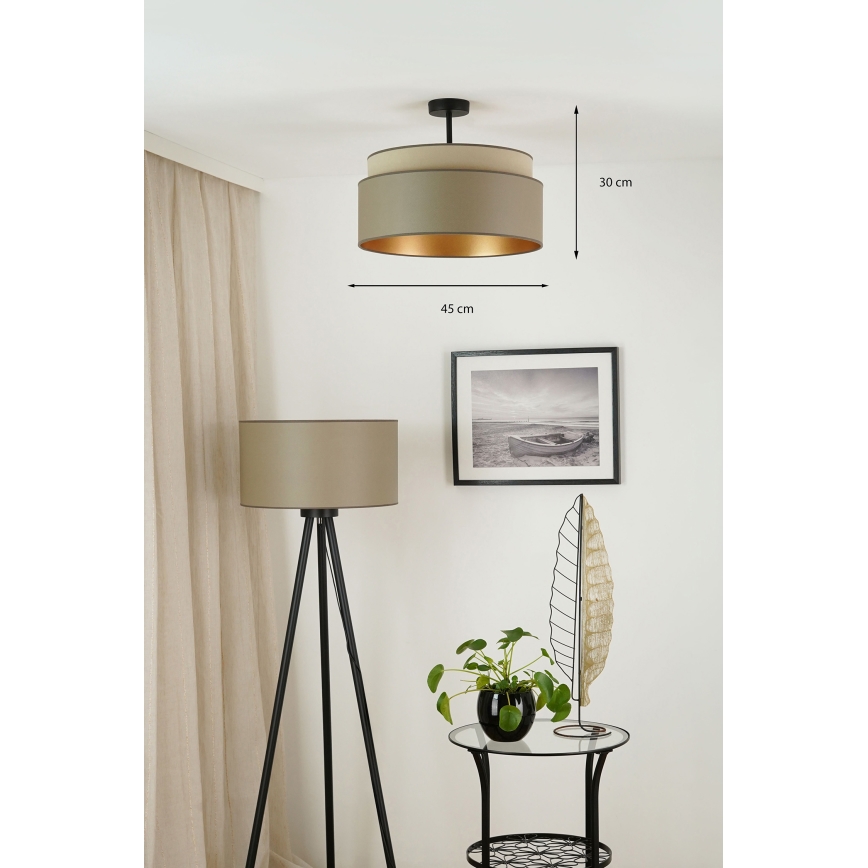 Brilagi - Plafonieră OREGON VEGE 1xE27/15W/230V diametru 45 cm gri