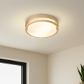 Brilagi - Plafonieră ORINO 2xE27/40W/230V, diam. 27 cm, auriu/stejar