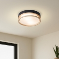 Brilagi - Plafonieră ORINO 2xE27/40W/230V Ø 27 cm negru/stejar