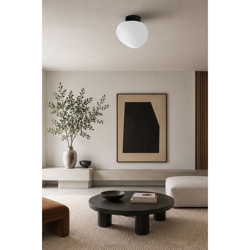 BRILAGI - Plafonieră PEBBLES 1xE27/40W/230V Ø 20 cm neagră