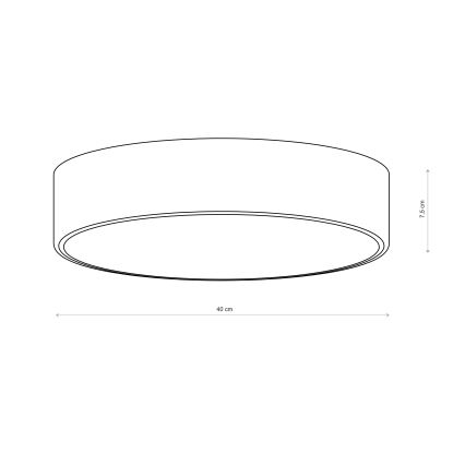 Brilagi - Plafonieră pentru baie CLARE, 3xE27/24W/230V, Ø 40 cm, IP54, maro