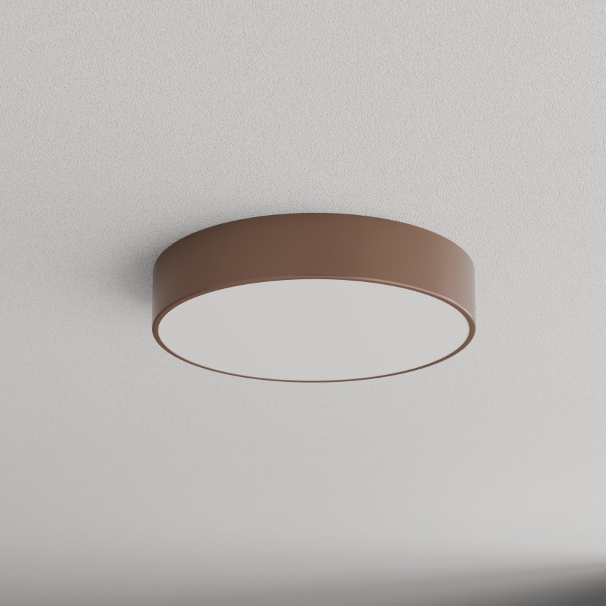 Brilagi - Plafonieră pentru baie cu senzor de mișcare și de amurg CLARE 3xE27/24W/230V diametru 40 cm maro IP54