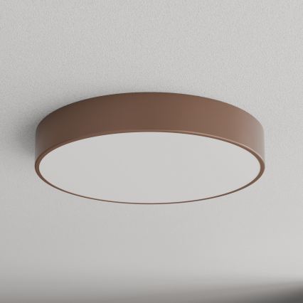Brilagi - Plafonieră de baie CLARE cu senzor de mișcare și senzor crepuscular, 4xE27/24W/230V, Ø 50 cm, maro, IP54