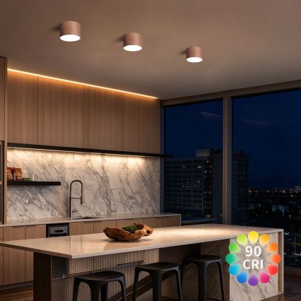 BRILAGI - Plafonieră pentru baie FORIS LED/9W/230V Ø 9 cm bronz IP44 CRI 90