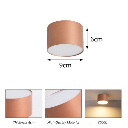 BRILAGI - Plafonieră pentru baie FORIS LED/9W/230V Ø 9 cm bronz IP44 CRI 90