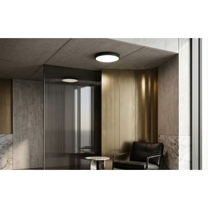 BRILAGI - Plafonieră LED ZENNA pentru baie cu senzor, 24W/230V, Ø 35 cm, IP44, negru