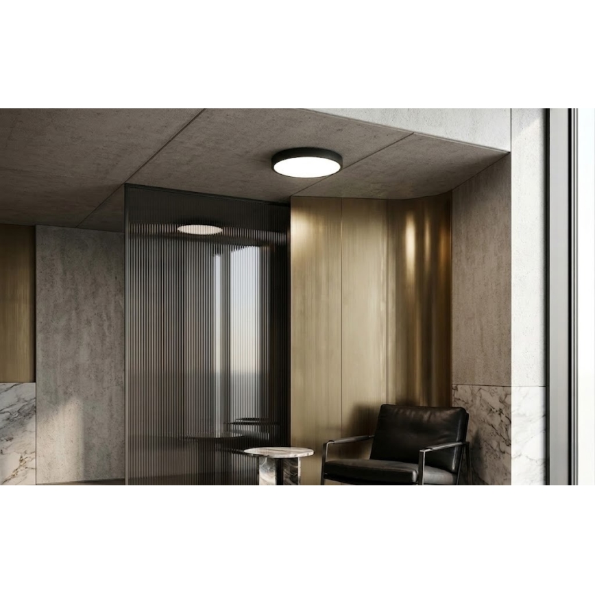 BRILAGI - Plafonieră LED ZENNA pentru baie cu senzor, 24W/230V, Ø 35 cm, IP44, negru