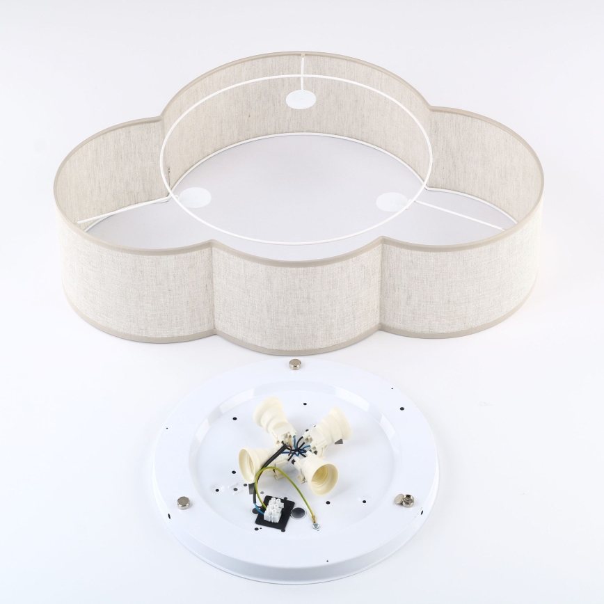 Brilagi - Plafonieră pentru copii NIMBUS 4xE27/15W/230V 46x63 cm bej