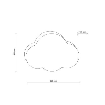 Brilagi - Plafonieră pentru copii NIMBUS 4xE27/15W/230V 46x63 cm bej