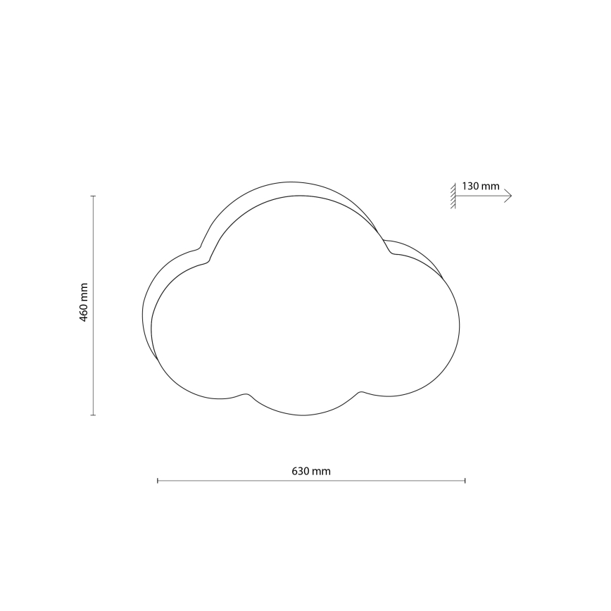 Brilagi - Plafonieră pentru copii NIMBUS 4xE27/15W/230V 46x63 cm bej