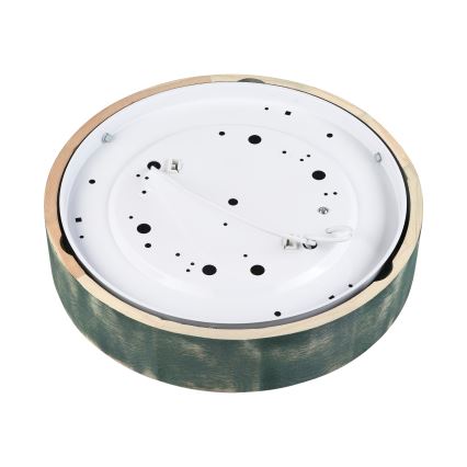Brilagi - Plafonieră PINO, 2x E27/15W/230V, lemn de pin/verde, Ø 37,5 cm