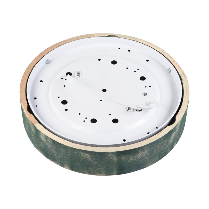 Brilagi - Plafonieră PINO, 2x E27/15W/230V, lemn de pin/verde, Ø 37,5 cm
