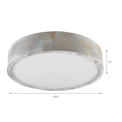 Brilagi - Plafonieră PINO, 2xE27/15W/230V, pin/argintiu, Ø 37,5 cm