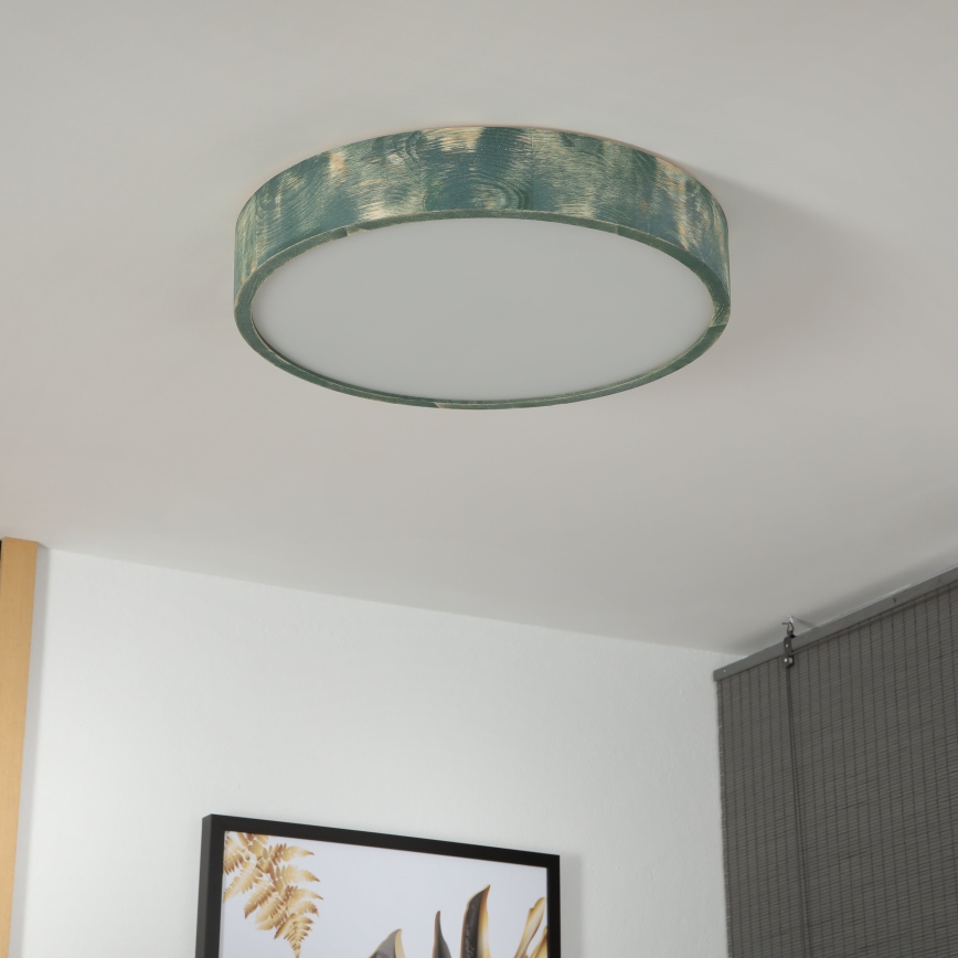 Brilagi - Plafonieră PINO, 3 x E27, 15 W, 230 V, pin/verde, Ø 47,5 cm