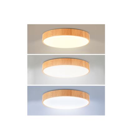 Brilagi - Plafonieră LED POOL 48W/230V 3000/4000/6000K Ø 40 cm, decor lemn