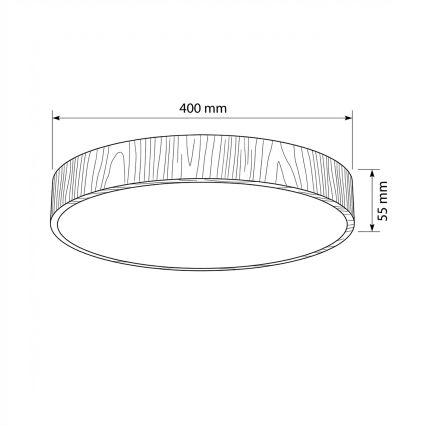 Brilagi - Plafonieră LED POOL 48W/230V 3000/4000/6000K Ø 40 cm, decor lemn