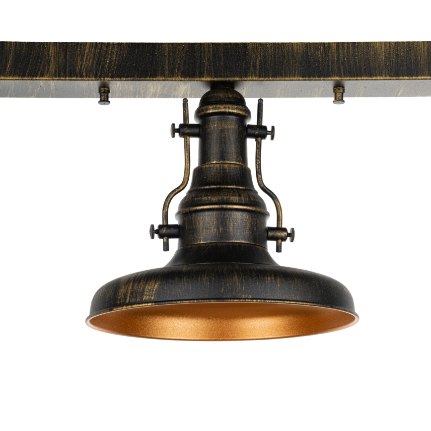 Brilagi - Plafonieră PYRONIC 3xE27/40W/230V bronz/patină