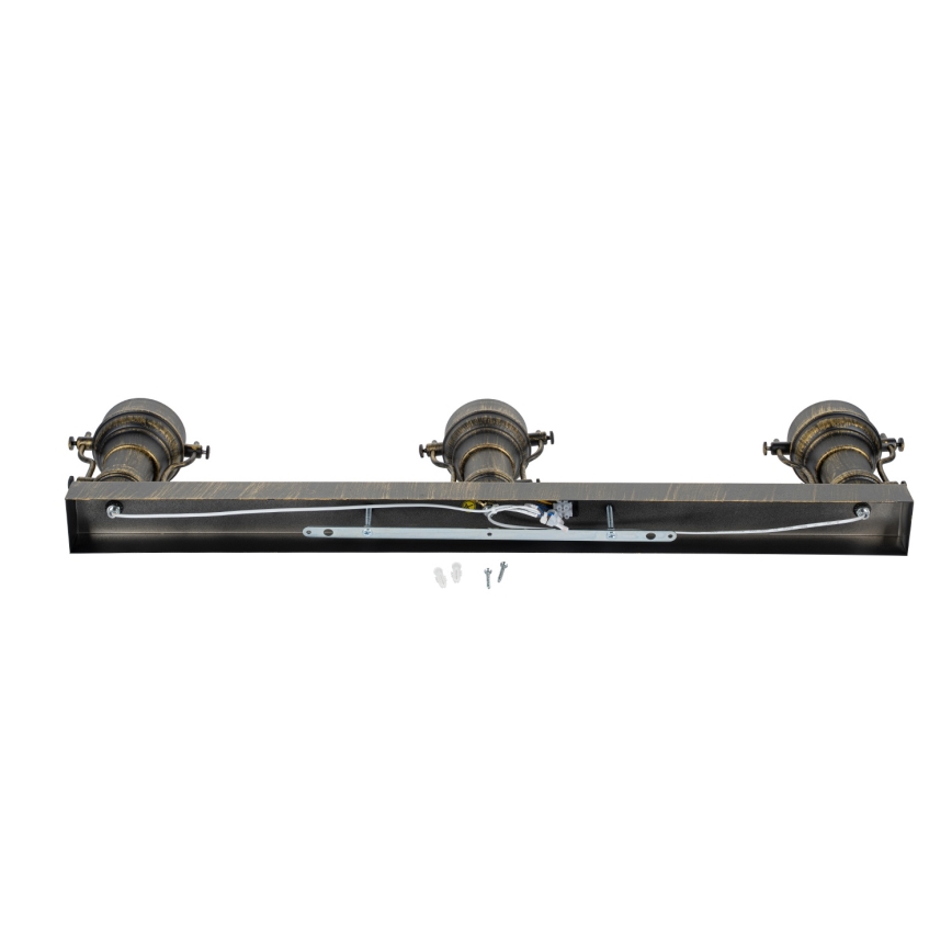 Brilagi - Plafonieră PYRONIC 3xE27/40W/230V bronz/patină