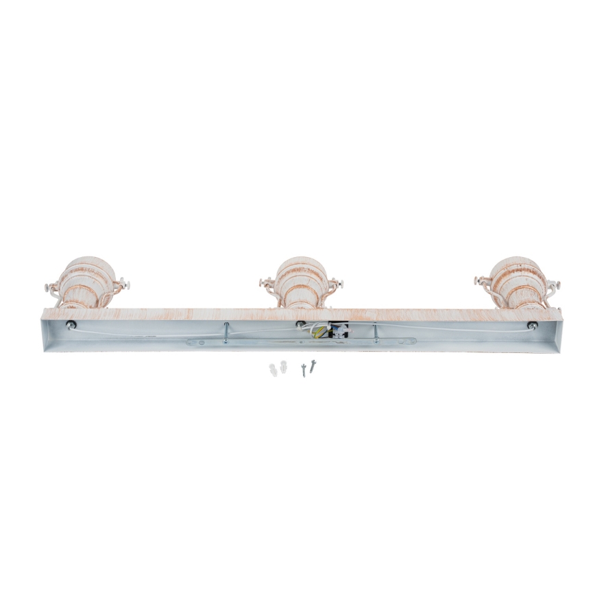 Brilagi - Plafonieră PYRONIC 3xE27/40W/230V crem/patină