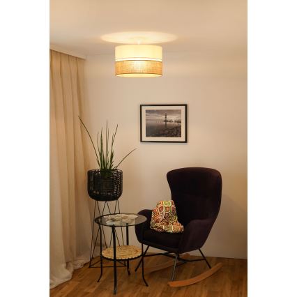 Brilagi - Plafonieră aplicată ROYAL YUTE 1xE27/15W/230V diam. 40 cm bej/crem