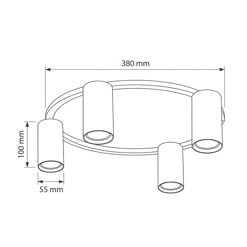 Brilagi - Plafonieră SELE 4xGU10/30W/230V albă