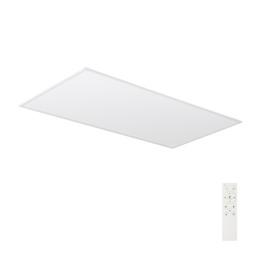 Brilagi - Plafonieră LED dimabilă SLIMFRAME, 80 W, 230 V, 120 x 60 cm, 3000–6000 K, albă + telecomandă