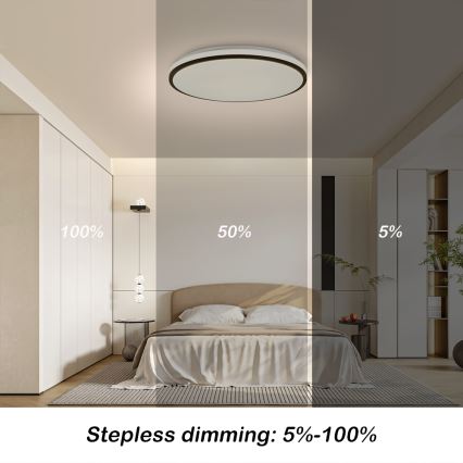 Brilagi - Plafonieră LED dimabilă SMART, 36W, 230V, Ø48 cm, 3000–6000K, Wi‑Fi Tuya Beacon + telecomandă