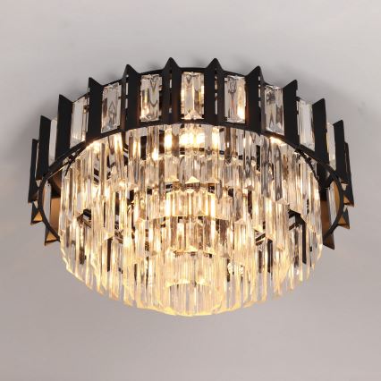 Brilagi - Plafonieră SPECTRA 5xE14/40W/230V diam. 48 cm neagră