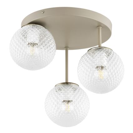 Brilagi - Plafonieră STELLA 3xE27/60W/230V bej/auriu