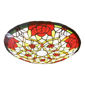 Brilagi - Plafonieră Tiffany cu vitralii GARLAN, 2xE27/60W/230V