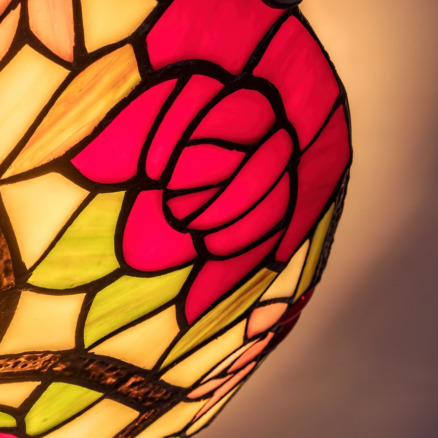 Brilagi - Plafonieră Tiffany cu vitralii GARLAN, 2xE27/60W/230V