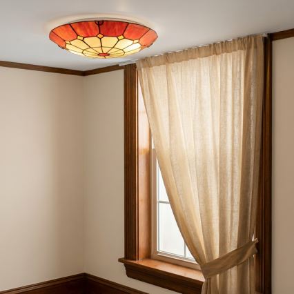 Brilagi - Plafonieră Tiffany cu vitralii SIENNA 2xE27/60W/230V Ø 40 cm